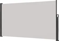 TRMLBE Markiza boczna Certyfikowana osłona przeciwsłoneczna z poliestru i aluminiowym metalowym stojakiem na balkon, taras, ogród - 180x300 cm, szara