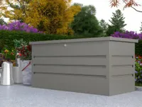 Garten-Aufbewahrungsbox - Stahl - Volumen 400L - Grau - TOMASO