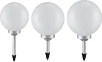 3er Set LED Solar Kugeln in verschiedenen Größen