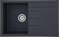 Küchenspüle Einbauspüle Spüle Granit Mineralite 80 x 50 Schwarz Respekta Houston
