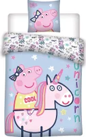 Peppa Wutz Bettwäsche 135x200 80x80 Baumwolle Kinder-Bettwäsche-Set Einhorn Peppa Pig