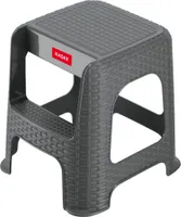 KADAX Hocker aus Kunststoff-Recyclingmaterialien, 48cm, Graphit