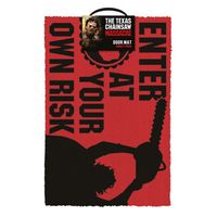 The Texas Chainsaw Massacre - Türmatte "Enter At Your Own Risk" BS3137 (Einheitsgröße) (Rot/Schwarz)
