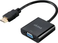 Akasa AK-CBHD15-20BK HDMI VGA čierny kábel/adaptér (AK-CBHD15-20BK)
