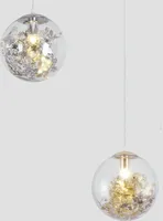 Skleněná křišťálová lampa čirá skleněná koule přívěsek lustr stropní světlo přívěsek stříbrný obývací pokoj ložnice