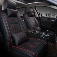 Universal All Car Leder Support Pad Sitzbezüge Kissen Zubehör Schwarz und rot Luxus Single