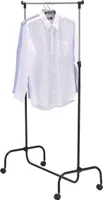 CasaDolce Věšák na kabáty FLORENTINO, na kolečkách, 89x44x107,5/145 cm, černý
