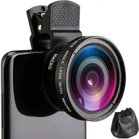 2 in 1 Handy Objektiv Kit 0.45X Weitwinkel und 12.5X Makro für iOS Android Tablet
