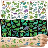 10 Blätter 100+ Stück Leucht Tattoo Kinder, Kinder, Glitzer Tattoo Set für Kinder jungen Geburtstag Party Mitgebsel