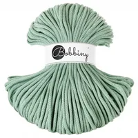 BOBBINY 5mm Premium Flechtkordel 100 m Garn Häkeln Makramee, Farbe:Aloe