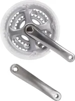 Kettenradgarnitur Kurbelgarnitur 28/28/48 Zähne 170mm Silber mit Kettenschutz
