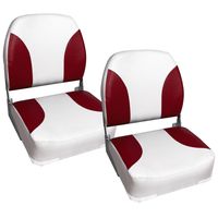 [pro.tec] 2 x lodné sedadlo čalúnené skladacie červené / biele