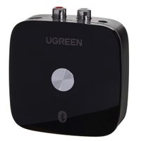 Ugreen Adapter Empfänger Bluetooth 5.0 2RCA Chinch Kabel / 3,5mm Miniklinke Musik-Streaming schwarz