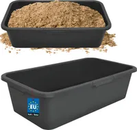 KOTARBAU® Mörtelkübel Mörteleimer Baueimer Rechteckig Schwarz 45 L