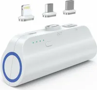 Choetech Mini Powerbank 3000 mAh USB C / Micro USB / Lightning weiß (B660)