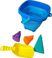 Sandkastenkübel mit Spielzeug - blau