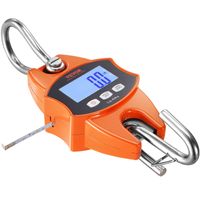 VEVOR Kranwaage 0,15 bis 400kg Digital Hängewaage lbs/kg/N Zugwaage 0,05kg Genauigkeit Wildwaage Industriewaage LCD-Display Hängende Waage Mini tragbare Waage mit integriertem 1-M-Messband