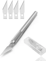 Messerklinge Scalpel Knife Skalpell inkl. 10x Ersatzklingen Bastel- & Schnitzmesser (1-St., inkl. 10 Ersatzklingen), mit Aufbewahrungsbox