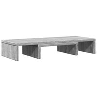 vidaXL Monitorständer Verstellbar Grau Sonoma 60x24x10,5 cm