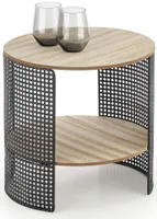Stolik kawowy TRAFICA 41x41 naturalny/czarny