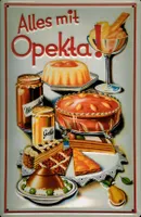 Blechschild Opekta Pudding Gelee Schild Nostalgieschild