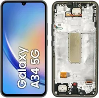 Original AMOLED Display Touchscreen Bildschirm Rahmen Schwarz für Samsung Galaxy A34 5G A346B & Werkzeug