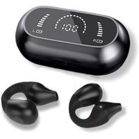 Tone Open Kabellose Bluetooth Ear Geräuschunterdrückung Kopfhörer,Knochenleitung-Kopfhörer,Sport-Ohrhörer, Bluetooth 5.3 Clip-On-Kopfhör,Schwarz