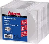 hama CD prázdny obal "Slim" Slim Case plastový box 25 obalov