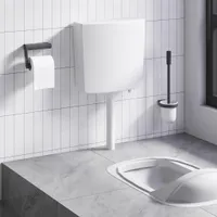 vidaXL Spülkasten Wasserzulauf Unten 3/6 L Weiß