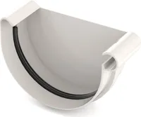 Kanalfront RECHTS Kunststoff Ø 75 mm, Weiß RAL 9010