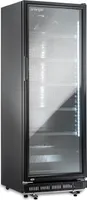 orange Getränkekühlschrank 360L, komplett schwarz, LED-Beleuchtung