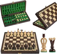 Great Kingdom Schach Spiel und Dame Spiel | Master of Chess Farbe Blau |  Chess Set 35cm | Qualität Reise Schachspiel- Handgemachtes Tragbares Schach