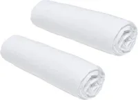 2 Spannbettlaken – 90 x 190 cm – Kreide