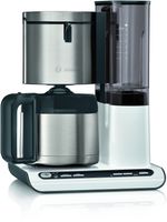 Bosch TKA8A681 Styline - Filtračný kávovar, termokarafa, automatické nastavenie, čas varenia, vyberateľná nádržka na vodu (1 l), 1100 W, farba biela