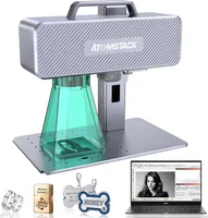 ATOMSTACK M4 Markierungsmaschine, 20000W optische Pulsspitzenleistung Gravierer-Schneidegerät, 20W Vollständige Maschinenleistung,0,01 mm hohe Präzision, Gravurfläche 70x70mm