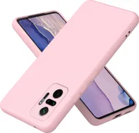 Redmi Note 10 Pro Hülle, Flüssig Silikon Handyhülle Stoßfest Kratzfest Schutzhülle für Xiaomi Redmi Note 10 Pro/Note 10 Pro Max Pink