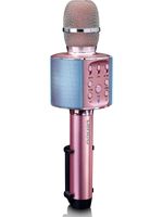 Lenco BMC-090PK - Karaoke Mikrofon mit Bluetooth - 5 Watt RMS Lautsprecher - Integrierter Akku - Lichteffekte - Handyhalter - USB/SD - Pink