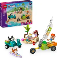LEGO Friends Strandabenteuer mit Hunden, Bauspielzeug für Mädchen ab 6 Jahren, Tier Spielset mit 2 Minifiguren und 2 Corgi Figuren, Geschenk für kreative Kinder, Abenteuer Bauset mit Surfbrett 42641
