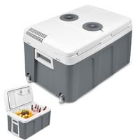 LARS360 48 litrový chladicí box s kolečky Chladničky Mini Fridge Elektrický chladicí box s chlazením a ohřevem 12V 230V Camping Fridge ECO Mode Pro kempování Auto Loď