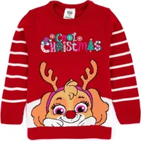 Paw Patrol - Pullover für Kinder - weihnachtliches Design NS6908 (104) (Rot)