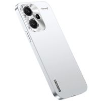 Für Xiaomi Redmi Note 13 Pro Plus Feinmattes Metall Design Hülle Silber