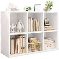 Kalax Open Cube Bücherregal 2X3 Weiß für Bücher Büro Modern