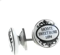 1 Möbelknopf, Möbelgriff, Möbelknopf, Knauf Keramik 37 mm, Home Sweet Home #1111