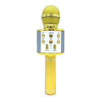 Drahtloses Mikrofon fuer Gesangsaufnahmen mit bunten LED-Leuchten Handheld-BT-Mikrofone Kinder-Karaoke-Mikrofon Heim-KTV-Player fuer Heimparty 5 variable Sounds