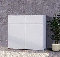 Kommode "Rimini" Sideboard 90cm weiß grifflos 2-türig