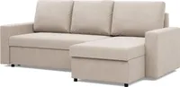 Sofa narożna z funkcją spania, beżowa