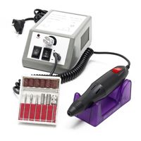 Wiltec Profi Nagelfräser Set 20.000 U/min, Elektrisch Nagefräse für Pediküre Maniküre Nail Art Nagelkosmetik, 6 Bits und 6 Aufsätze, Nagelschleifer