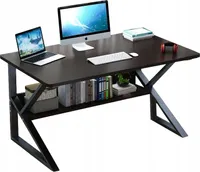 Schreibtisch mit Regal SHAPE 80x40 cm, schwarz