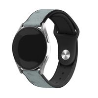 Strap-it Samsung Galaxy Watch Active Leder-Hybridarmband (Grau)