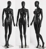 ženská figurína SLF2-Black černá matná abstraktní figurína ženská velké poprsí s kovovou deskou bez hlavy ženská figurína bez hlavy